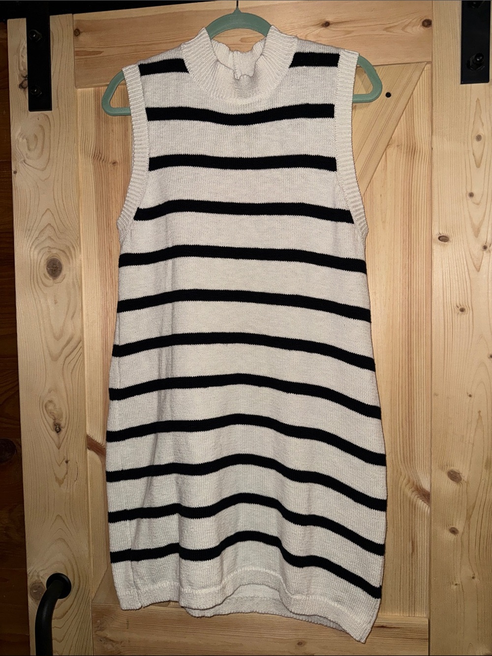 Sanctuary Sleeveless Striped Knit / Sweater Dress in Black and White